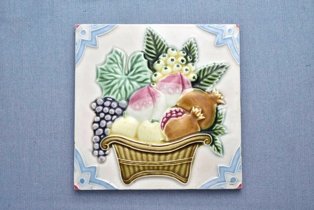 Antique Japanese Majolica Tile. c. 1920