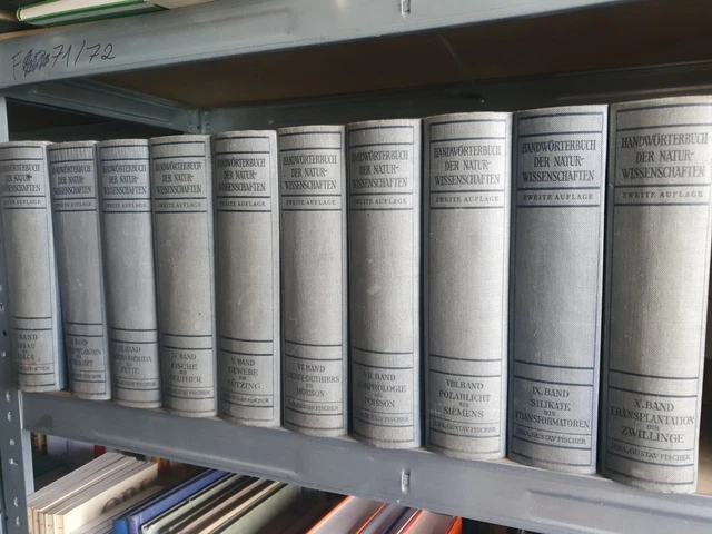 HANDWÖRTERBUCH DER NATURWISSENSCHAFTEN (komplett in 10 Bänden) Gustav
