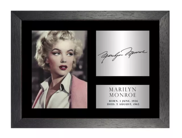 Marilyn Monroe Signed Actress Sexy Model Singer Poster Black White Beauty Photo