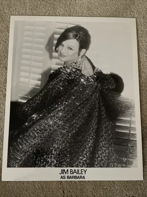 JIM BAILEY Female Impersonator as BARBRA STREISAND 8X10 B&W Photo VG