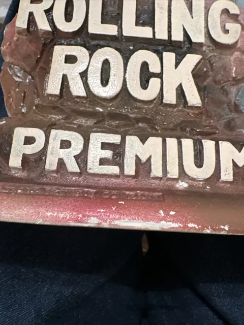 Rare Rolling Rock Beer Vintage Waterfall Chalk Advertising Sign 2