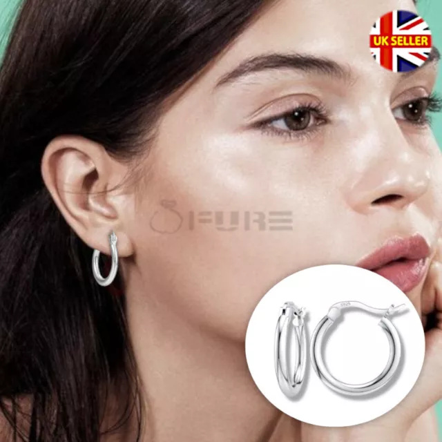 High Quality Cartilage Hoop Earrings Solid Sterling Silver Women Jewellery 20MM