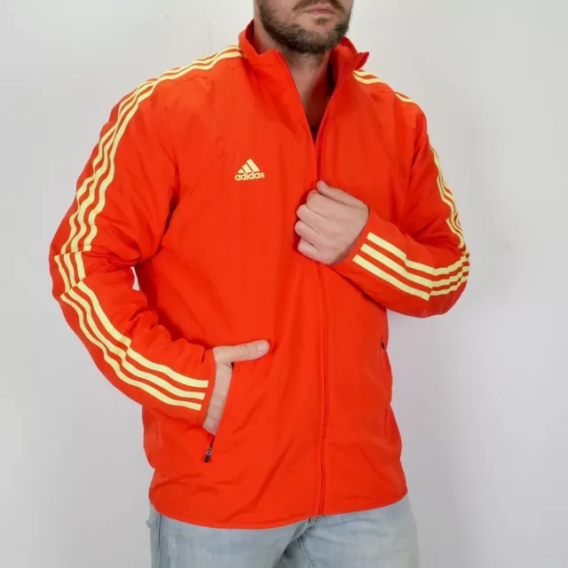 Adidas Herren Trainingsjacke Windjacke Laufjacke Sport Running gelb orange/rot