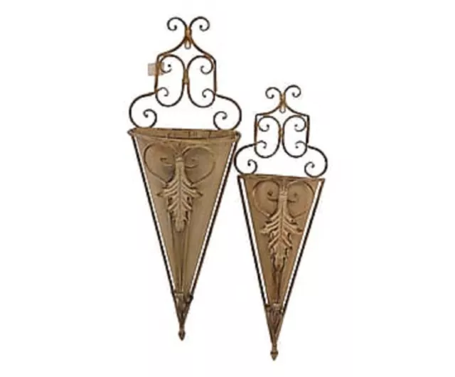 Vases Set Iron Burnished Cone 75cm