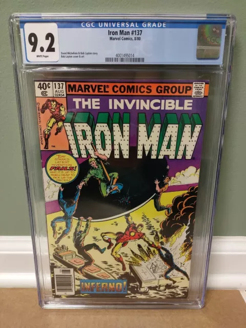 The Invincible Iron Man #137 CGC 9.2 "Marvel Comics" 1980 **FREE SHIPPING** 🇺🇸