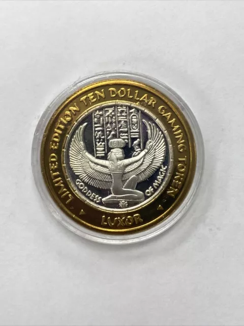 LUXOR Las Vegas $10 TEN Dollar Gaming Token .999 Fine Silver ISIS