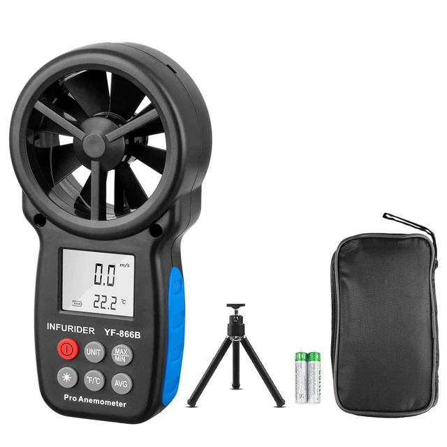 HANDHELD ANEMOMETER DIGITAL Wind Speed CFM Meter Gauge Air Flow