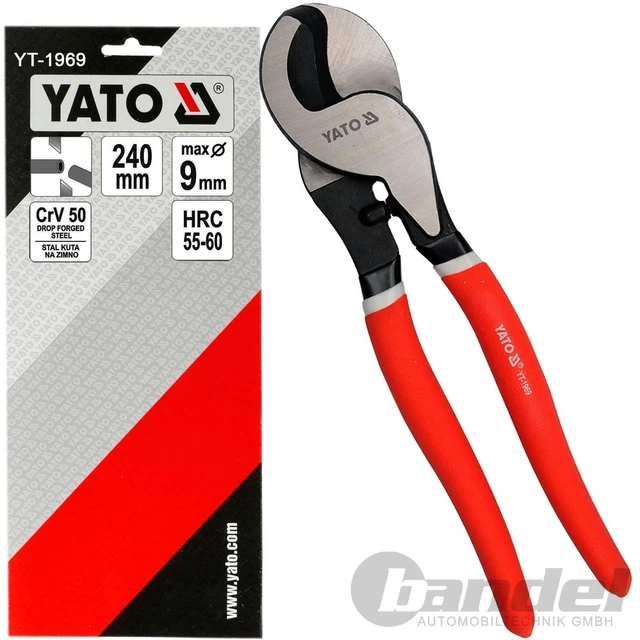 YATO KRAFT CESOIE PER CAVI 240 mm TAGLIERINA PER CAVI TAGLIERINA LATERALE PINZA PER CAVI FORBICI