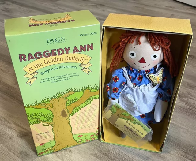 Limited Edition RAGGEDY ANN & THE GOLDEN BUTTERFLY Storybook Doll NEW NRFB COA