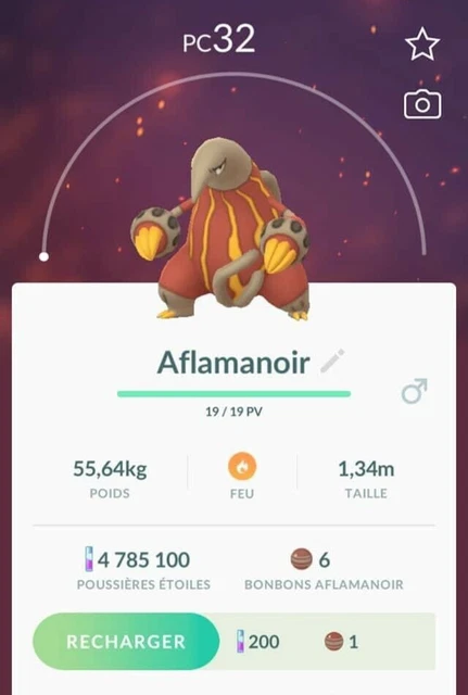 Pokemon Go Aflamanoir À VENDRE! - FR Pokemon Go Aflamanoir À VENDRE! - FR