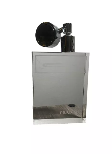 Giant Glass Prada Store Display Prada Perfume  12.6x7.08inches Amber Pour Homme