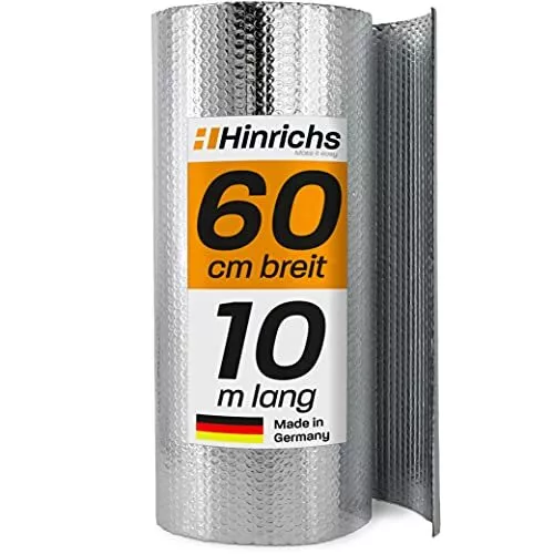 Hinrichs Film Isolant Thermique chaleur 10m x 60cm - Film Isolation Thermique po