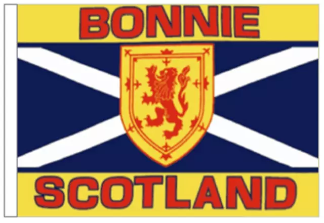 Bonnie Scotland Sleeved Courtesy Flag ideal for Boats 45cm x 30cm