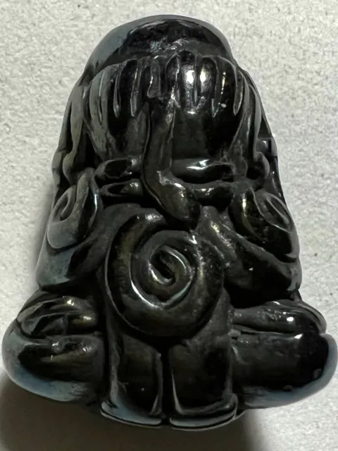 Phra Pidta Lp Rare Old Thai Buddha Amulet Pendant Magic Ancient Idol#493