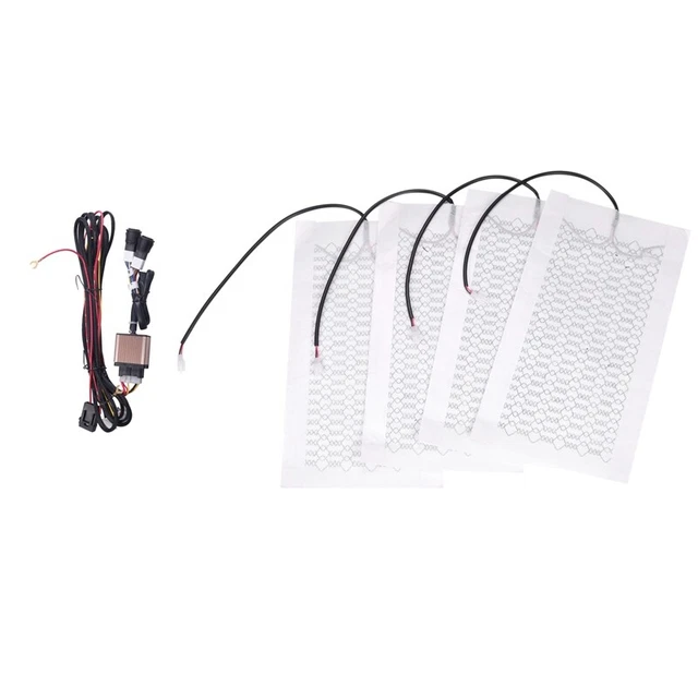 Riscaldamento seggiolino auto universale 12 V fibra di carbonio seggiolino auto cuscino riscaldante kit livello 3 sc