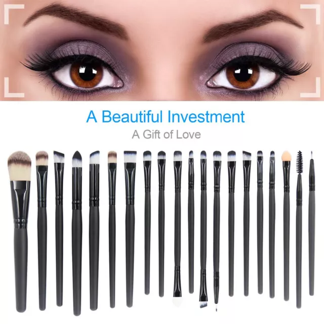 20pcs Makeup Brushes Kit Set Powder Foundation Eyeshadow Eyeliner Lip Brush Top 3