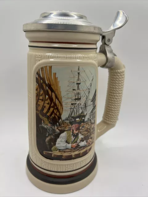 VINTAGE 1986 Avon  THE SHIPBUILDER  The Building of America Stein Collection