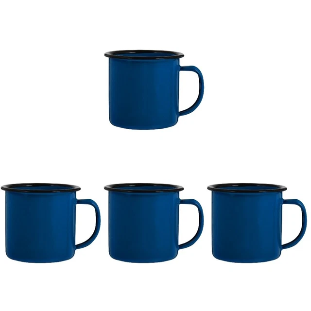 4x tasse de camping en métal verre à liqueur en métal