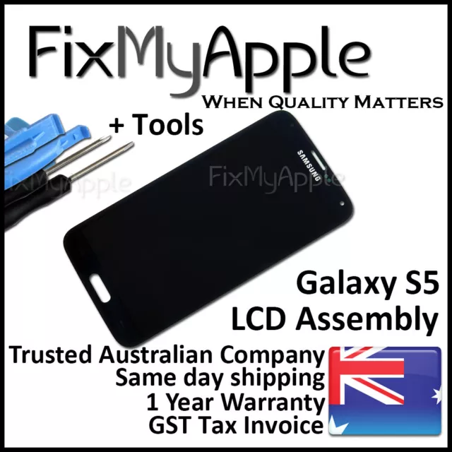 Samsung Galaxy S5 G900 Black LCD Touch Screen Digitizer Assembly Replacement New