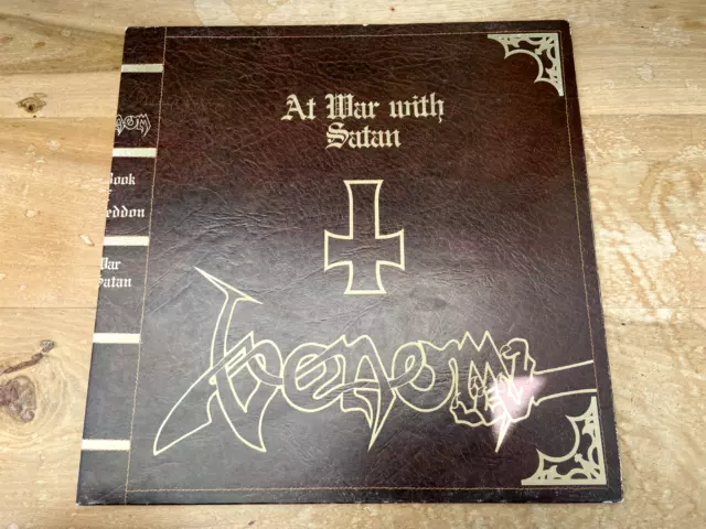 VENOM - AT WAR WITH SATAN / UK First Press Vinyl LP + Insert / Neat Records