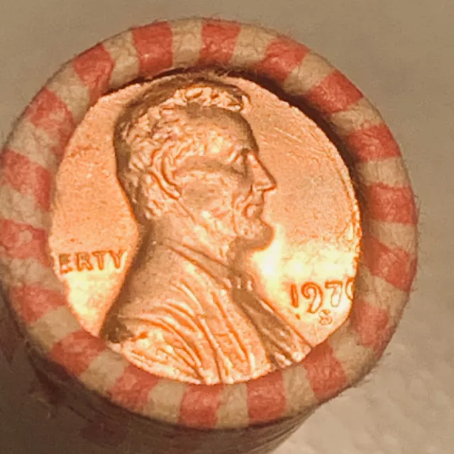 1970-S **Original Bank Wrapped ** Uncirculated Lincoln Cent Roll -OBW Penny’s BU