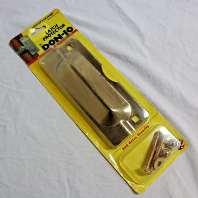 Don-Jo Latch Protector LP-207-BP Brass Plated Steel For Outswinging Doors NOS