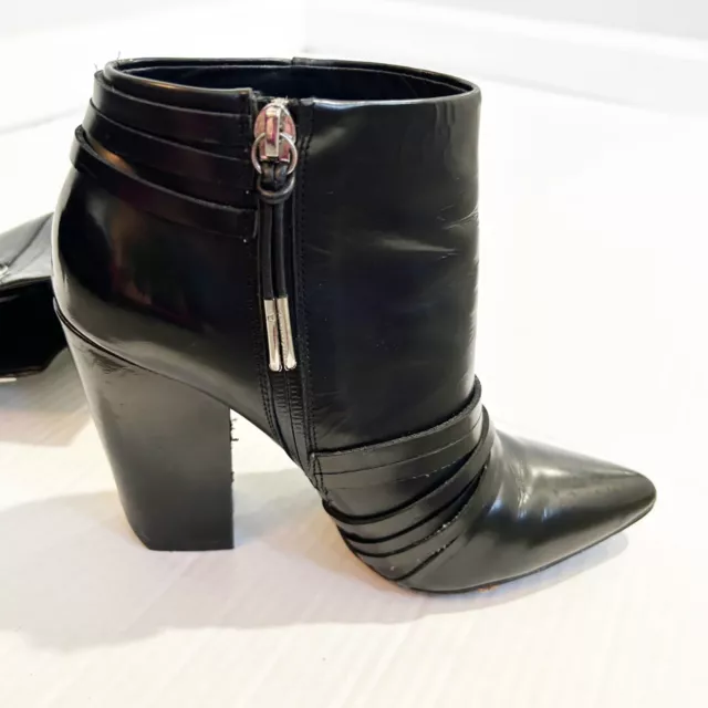 L.A.M.B. Women's Martini Boot Size 7 Buckles Rocker Moto Heeled Boot Studded 2