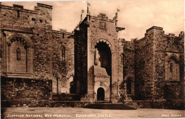 Real Photo Scottish National War Memorial Edinburgh Scotland Castle Postcard