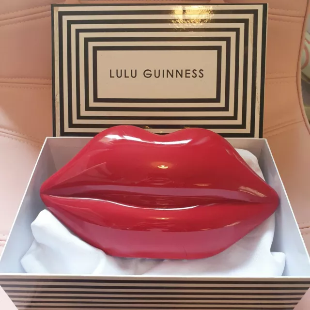 Lulu Guinness Small Lips Hardside Spinner Case in Red | Lyst