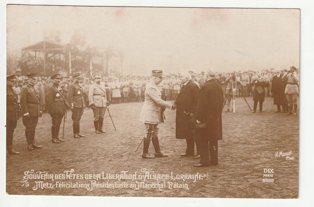 METZ - Moselle - CPA 57 Fetes Liberation Alsace-Lorraine President and Pétain