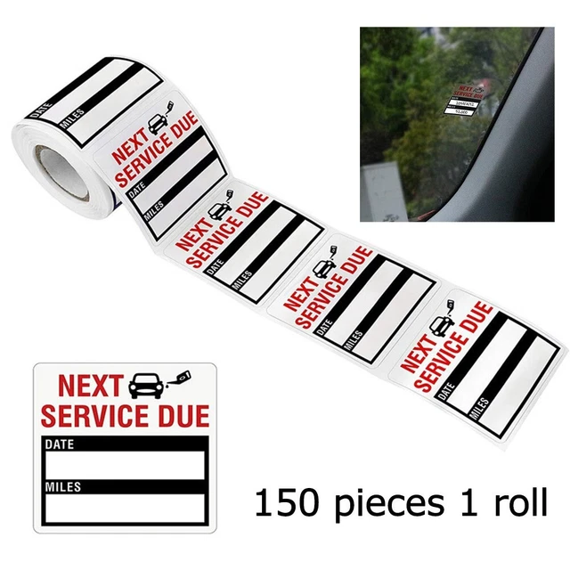 Lot De 50 Autocollants étiquettes Pour Service Auto / Contrôle Huile - Neuf, Fabrication Italie