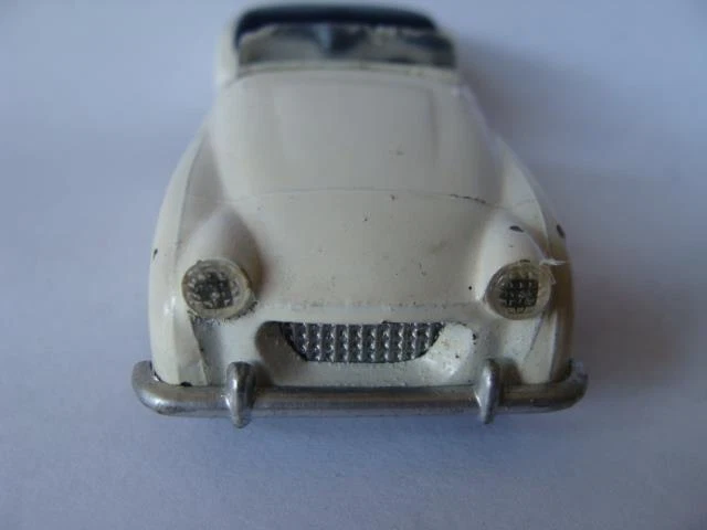 Tekno No.808 Triumph TR2 Sports Car - white, dark blue tonneau, grey interior