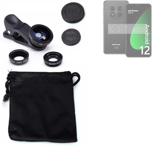 Pour Ulefone Note 15 Objectifs Smartphone Lentilles fisheye macro grand angle