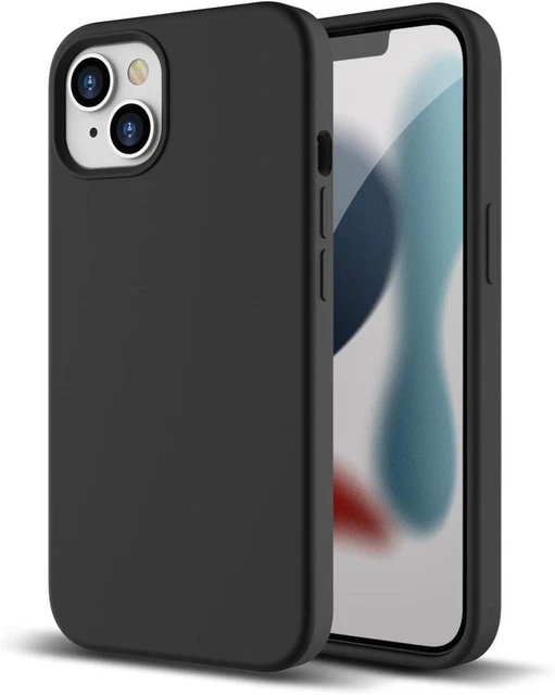 Liquid Silicone Case iPhone 13 6.1" 2021 Real Silicone Anti-Scratch - Black