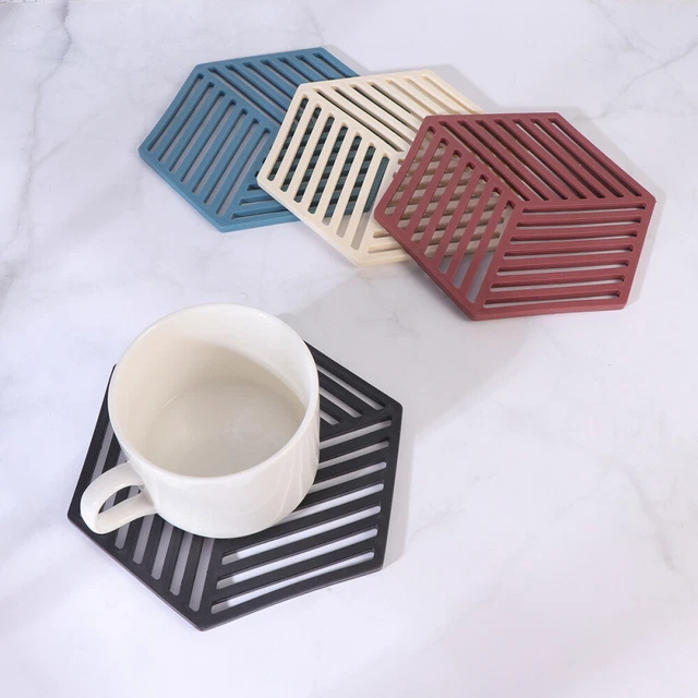4 pz sottobicchieri antiscivolo tappetino in silicone isolamento termico supporto pentola calda