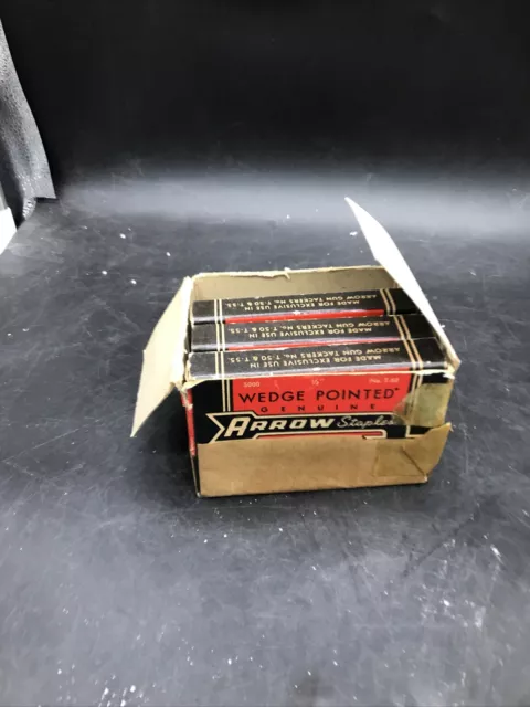 Wedge Pointed Genuine Arrow Staples No.T-50. 1/2 inch. Lot of 3. Free Ship!