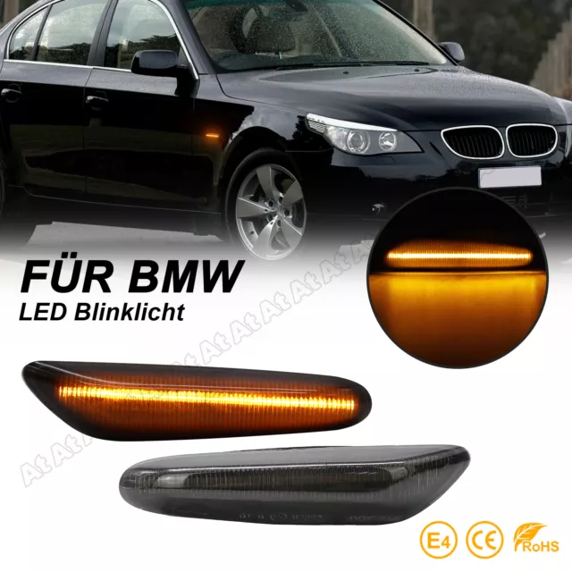 Für BMW E90 E91 E92 E93 E60 E46 E83 E82 X3 2x Led Seitenblinker Blinker Schwarz