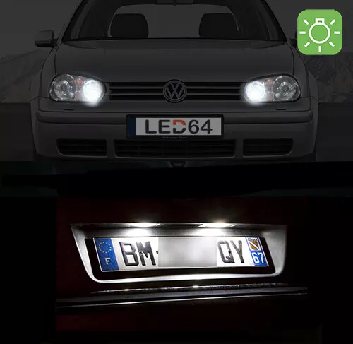 4 ampoules à LED Blanc veilleuses feux de plaque pour Volkswagen Golf 3 4 Polo 4