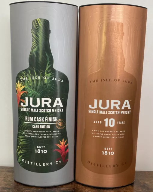 Jura Single Malt Scotch Whisky Empty Bottle & Box X2