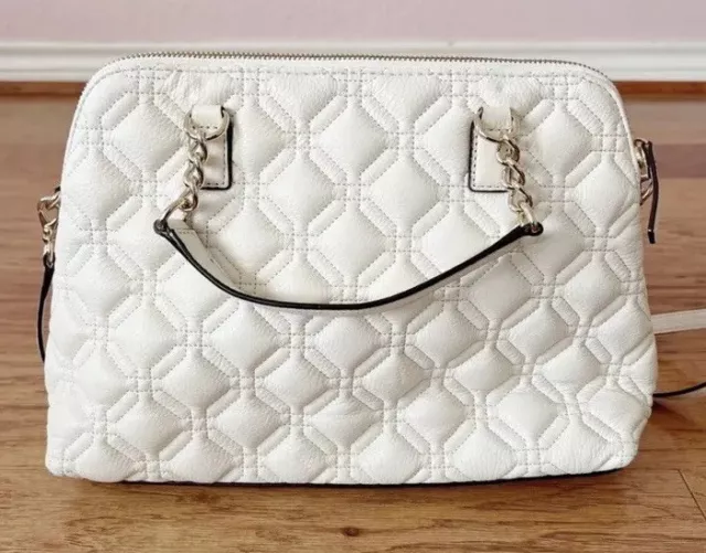 Kate Spade Purse NY Rachelle Astor Court Cream Leather Shoulder Bag & Strap