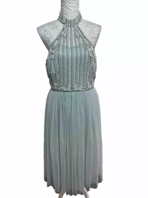 Maya Deluxe Blue Prom/ Evening Dress UK12