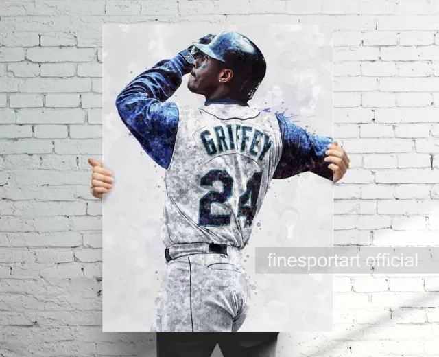 Ken Griffey Jr. Seattle Mariners Poster, Canvas, Baseball print, Sport wall art