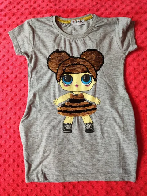 LOL Surprise Disney Belle Girl's dress leggings outfit set bundle size 4-5 years 3