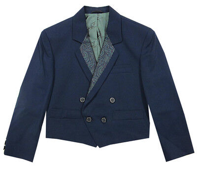 Whoopi Sakko Kurzform Jacket Jacke festlich elegant blau Jungen Kinder Gr.128