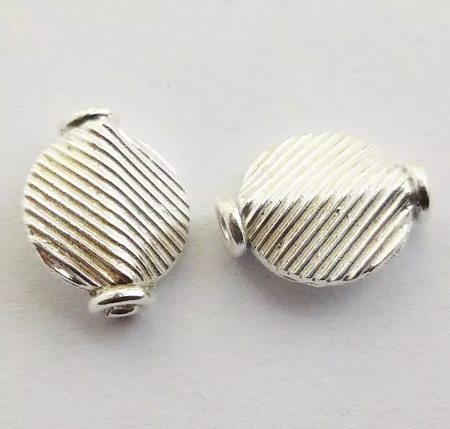 50 Pcs 12X10X4Mm Spacer Bead Sterling Silver Plated 981