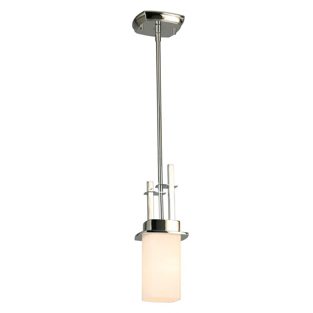 Eglo Lighting - Vlacker - 1-Light Mini Pendant - Chrome - Frosted Opal Glass -