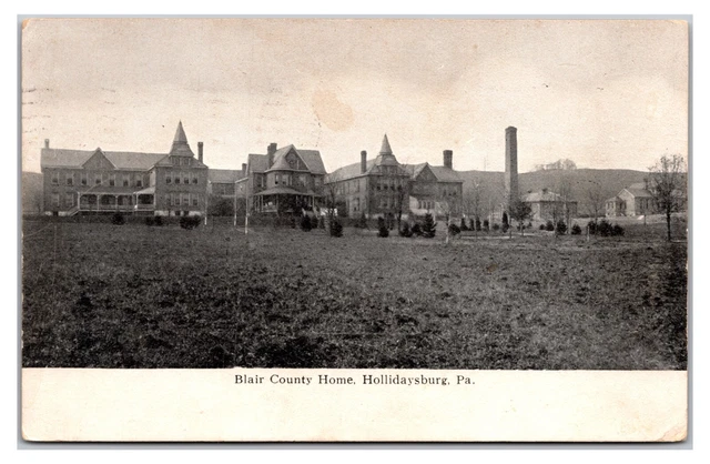 1910- Blair County Home - Hollidaysburg, Pennsylvania Postcard (Posted) *RPPC*