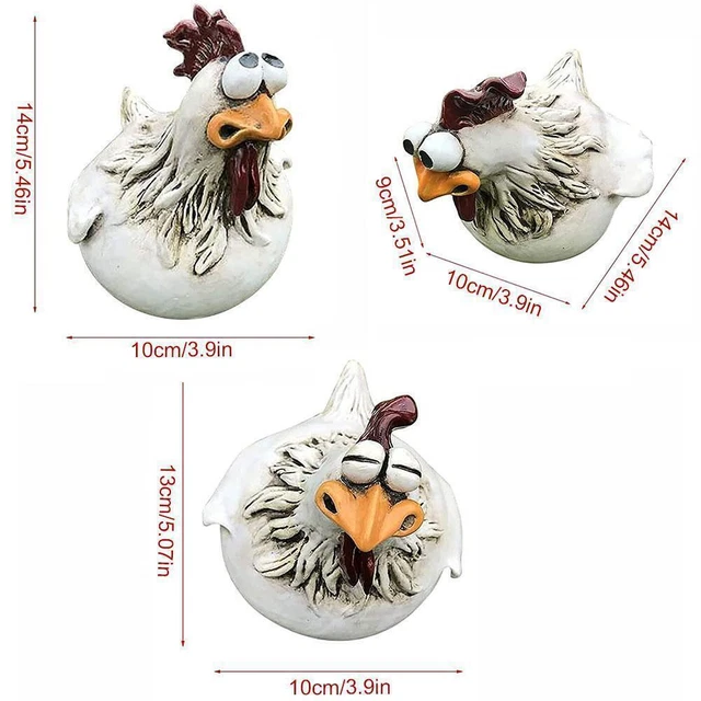 Funny Spoof Chicken Farm Art Decoration Resin Crafts Garden Decoration T1T1 X9S7 12
