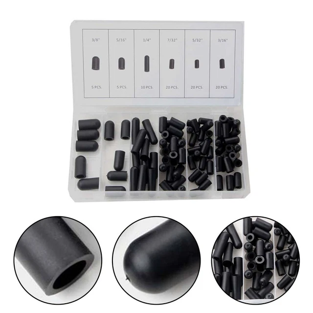 Lot De 80 Bouchons En Silicone - 8 Tailles De 4 à 9,5 Mm - Pour étanchéité, Protection, Bricolage - Boîte De Rangement