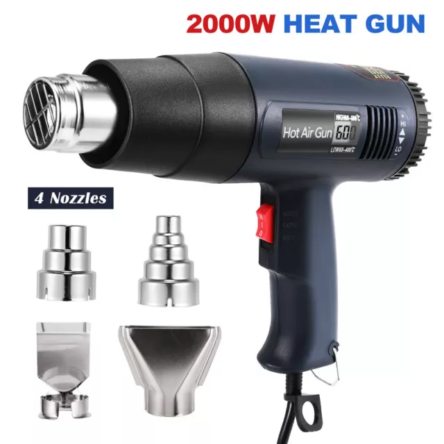 1500W Fast Heat Gun/Hot Air Gun Heavy Duty Hot Air Gun Kit with Dual  Temperature